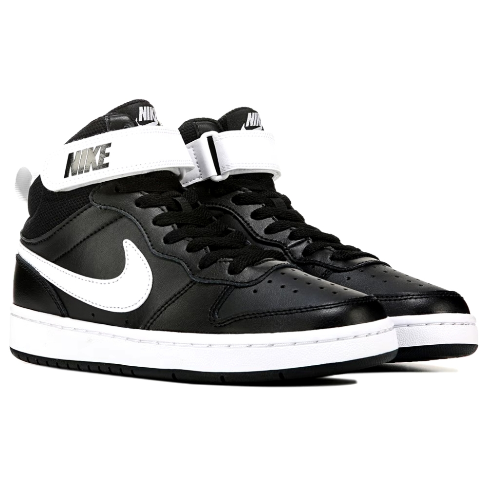 NEW Nike Court Borough High-Top Sneakers Black White Men Size 7 Women 8.5 Unisex